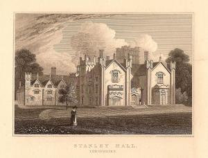 Stanley Hall Shropshire antique print 1847