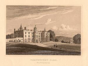Beaudesert House Cannock Chase Staffordshire antique print 1847