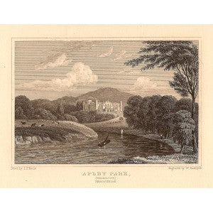 Apley Hall Shropshire antique print 1847
