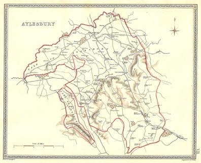 Aylesbury Buckinghamshire antique map