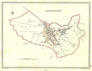 Cambridge antique map