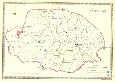 Norfolk antique map