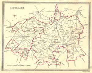 Cricklade Wiltshire parliamentary boundaries antique map 1835