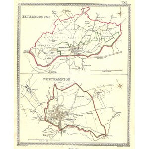 Peterborough Northampton Northamptonshire parliamentary boundaries 1835