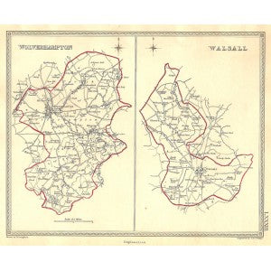 Wolverhampton Walsall Staffordshire parliamentary boundaries 1835