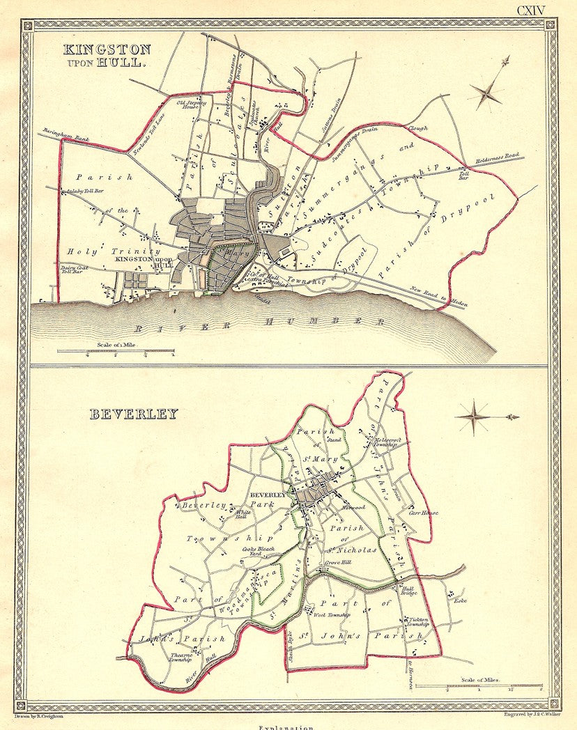Kingston upon Hull Beverley Yorkshire parliamentary boundaries map