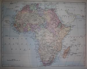 Africa original antique map from Encyclopaedia Britannica 1889