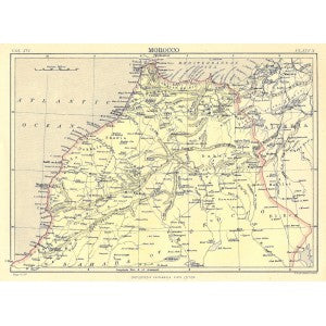 Morocco antique map from Encyclopaedia Britannica 1889