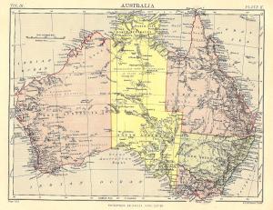 Australia antique map 1889