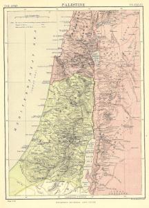 Palestine antique map from Encyclopaedia Britannica c.1899