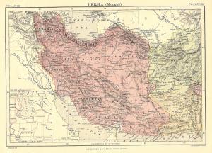 Persia Iran antique map Encyclopedia Britannica c1889