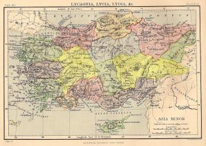 Asia Minor antique map Encyclopedia Britannica 1889