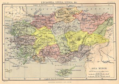 Asia Minor antique map Encyclopedia Britannica 1889 – Maps and Antique ...