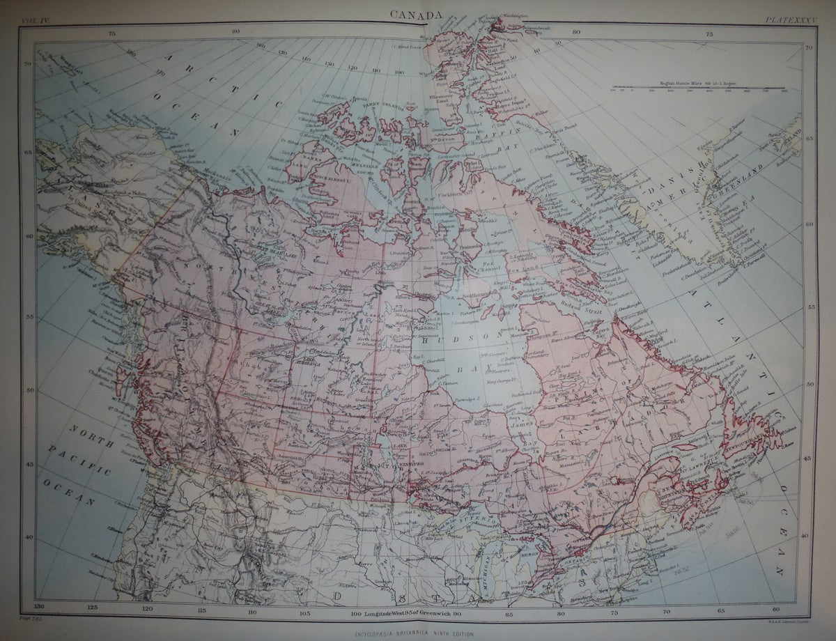 Canada antique map