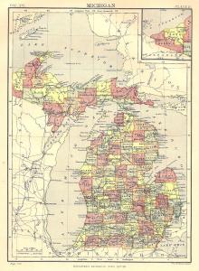 Michigan antique map