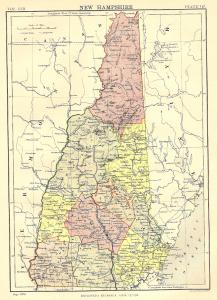 New Hampshire antique map from Encyclopaedia Britannica 1889