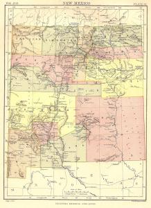 New Mexico antique map from Encyclopaedia Britannica c.1889