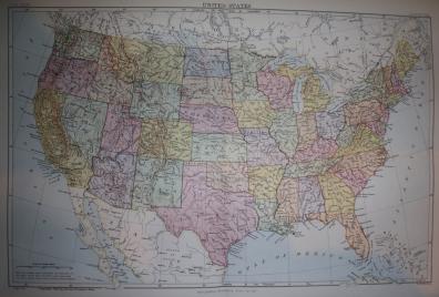 United States of America antique map