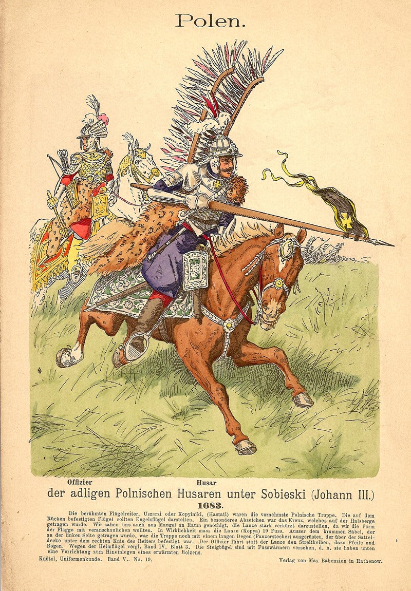 Polish Hussar antique print