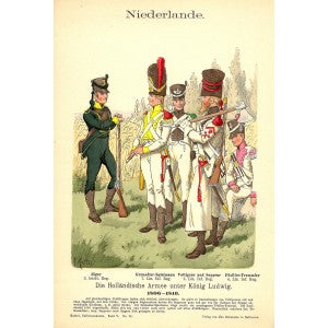 Dutch Army antique print