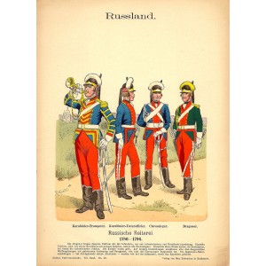 Russian Cavalry antique print