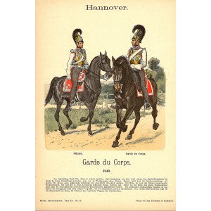 Hanover Garde du Corps antique print