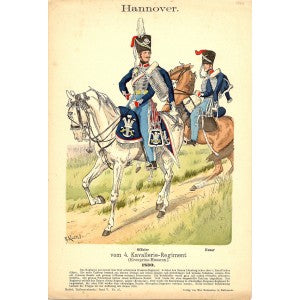 Hanover cavalry antique print