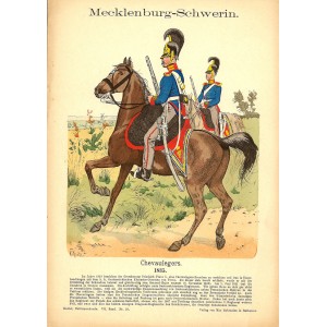 Mecklenburg-Schwerin Chevaulegers antique print 1896