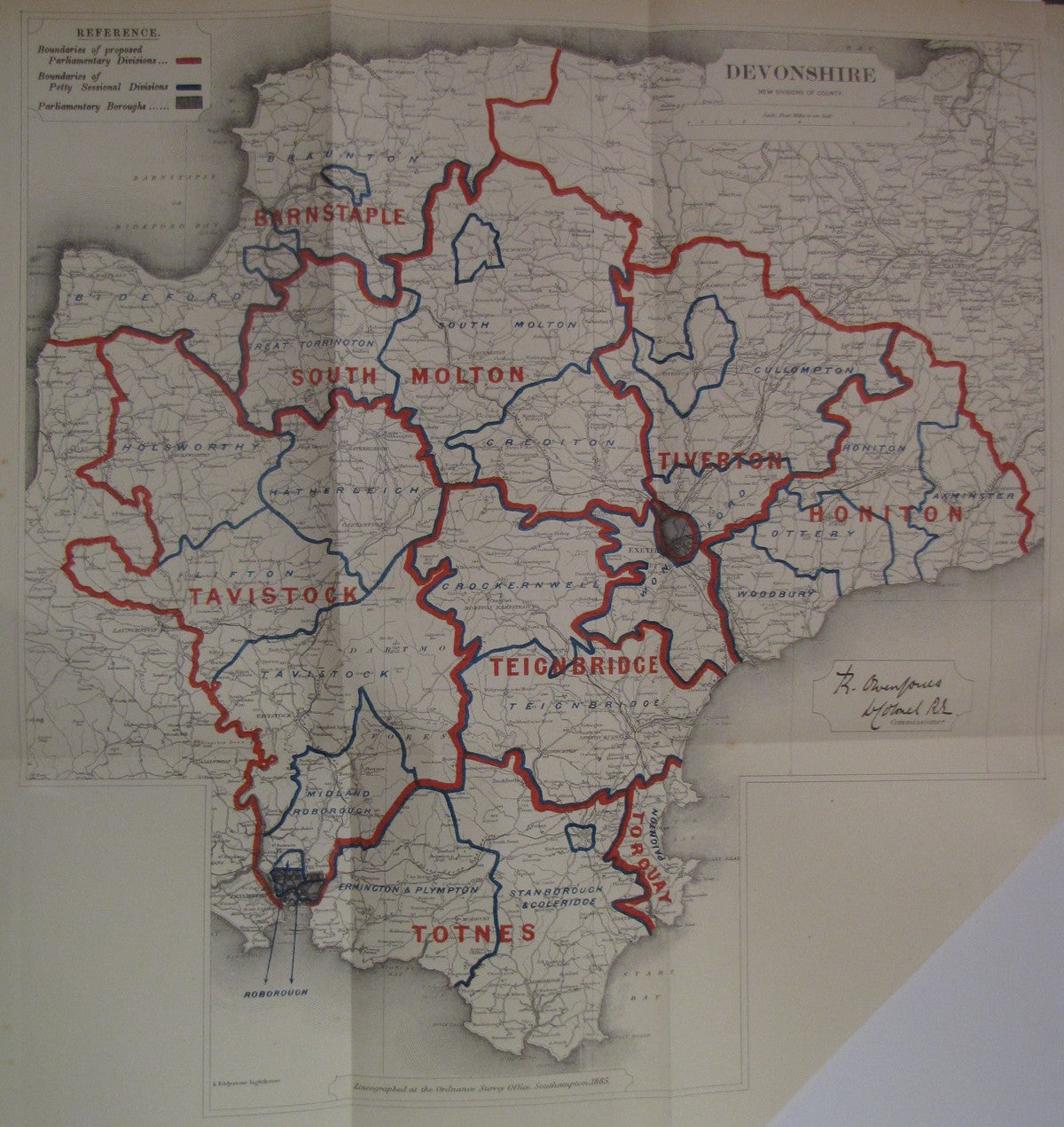 Devonshire antique map
