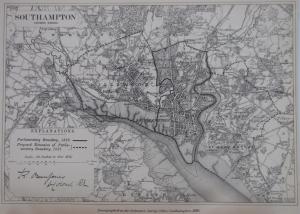 Southampton Hampshire antique map