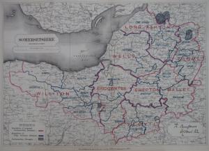 Somerset antique map Boundary Commission 1885