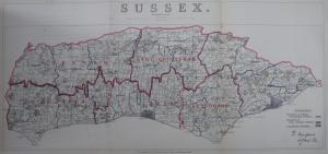 Sussex antique map