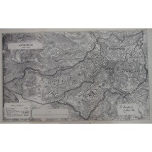 Sheffield antique map 1888