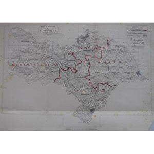 Yorkshire North Riding antique map