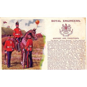 Royal Engineers British Army antique postcard 1913