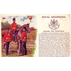 Royal Engineers British Army antique postcard