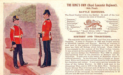 Royal Lancaster Regiment British Army antique postcard