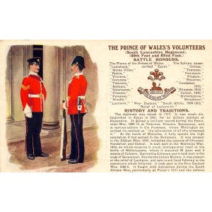 South Lancashire Regiment British Army antique postcard