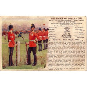 West Yorkshire Regiment British Army antique postcard 1913