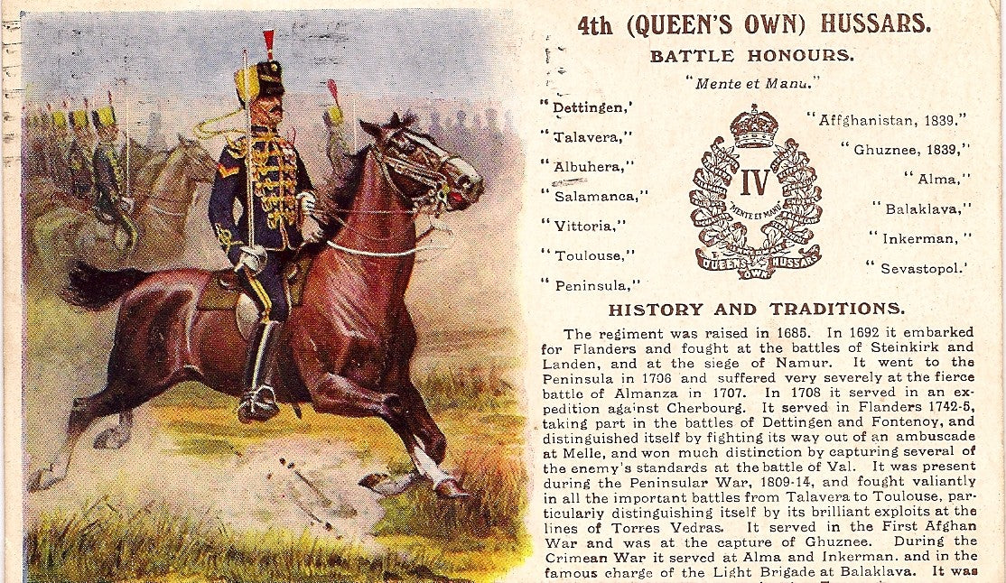 Hussars 4th (Queen's Own) British Army