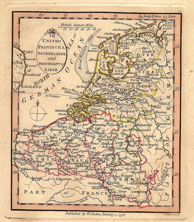 Netherlands antique map