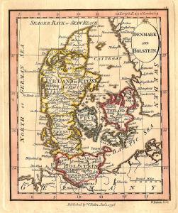Denmark & Holstein antique map 1798