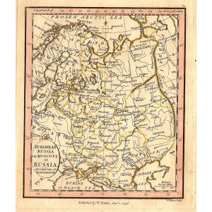 Russia Moscovy antique  map published 1798