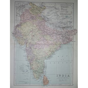 India antique map