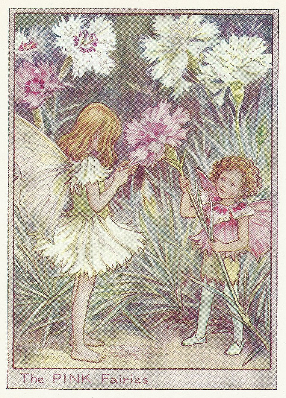 Pink Garden Flower Fairy guaranteed original print for sale