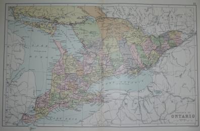 Ontario Province Canada antique map