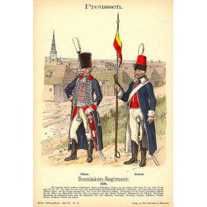 Prussian Bosnian Regiment antique print