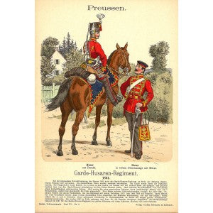 Prussian Guard Regiment Richard Knotel antique print 1908