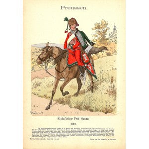 Prussian Hussar Richard Knotel antique print 1895