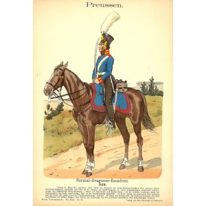 Prussian dragoon antique print